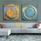 HIPWST Abstraktes Ölgemälde auf Leinwand, Motiv: Navia, Poster und Drucke für Wohnzimmer-Dekoration, moderne Wandkunst, Bilder, 60 x 60 x 2, rahmenlos