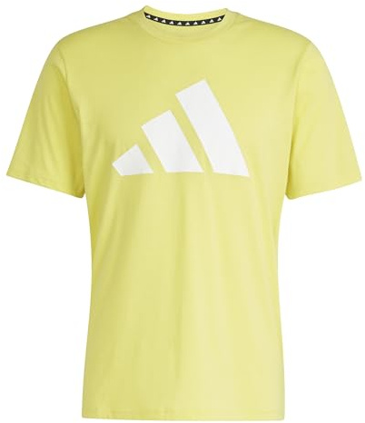 adidas Men's Train Essentials Feelready Logo Training Tee, Pure Sulfur/White, XXL