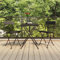 KTHLBRH Bistrostühle 2 STK. Klappbar Schwarz Poly Rattan und Stahl, Freizeitstühle Balkonstühle Outdoor-Stühle Terrassenstühle für Garten, Rasen, Terrasse