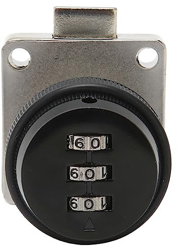 Stelliges Passwort Sicherheits Lock, 3-Stellige Zahlenschloss, Schubladen Zahlenschloss, Ohne Schlüssel Nocken Schloss, für Sicherheitsschubladentüren, Werkzeugkästen, Schließfäche (Black)