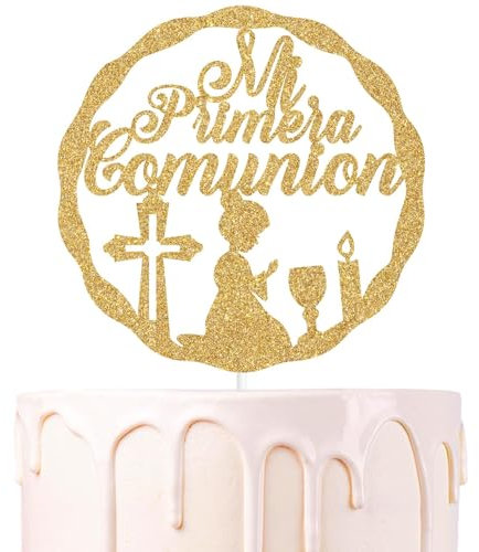 Decorazioni Torta Comunione, Decorazioni Torta Prima Comunione, Decorazioni Torta Battesimo, Cake Topper Croce, per la Decorazione di Battesimi, Prime Comunioni, Compleanni (C)
