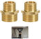 2 Pezzi Nipplo Riduttore Ottone, Nipplo Doppio Ridotto 3/4 a 1/2, Adattatore Maschio/Maschio, Raccordo Filettato Ridotto, Adatto per Impianti Acquedotto, Riscaldamento, Gas, Carburante, 25mm x 20mm