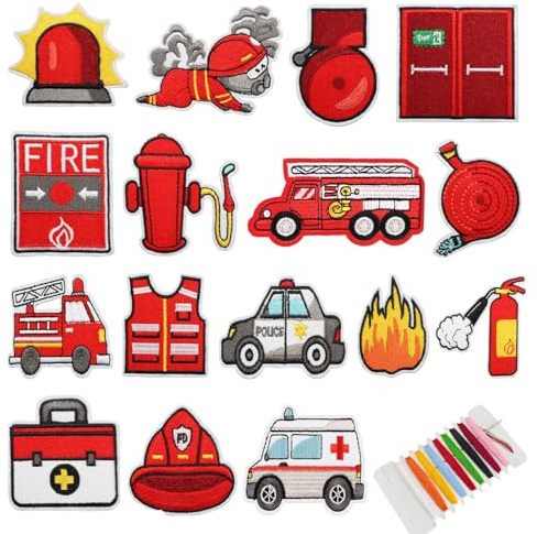 16pcs Flicken zum Aufbügeln Kinder, Aufbügler Kinder, Aufnäher zum Aufbügeln, Patches zum Aufbügeln Erwachsene für Mützen, Taschen, Rucksäcke, Geschirr, Westen, Militäruniformen Usw