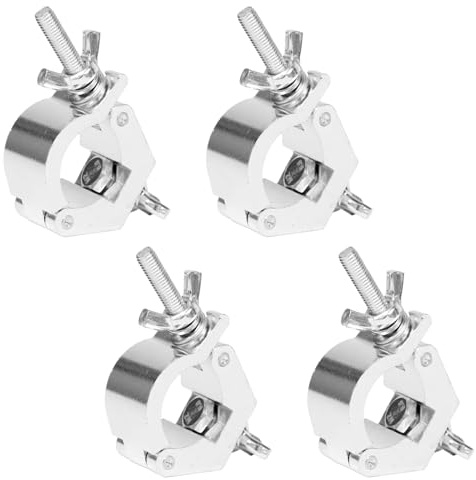Dagran 4 Stück Traversenklemmen 30mm-35mm Rohrklemme Truss Clamp Bühnenlicht Klammern Haken für Scheinwerfer Moving Heads Lichttechnik 80kg Tragkraft pro Klemme Schnellverschluss für Truss Rohre