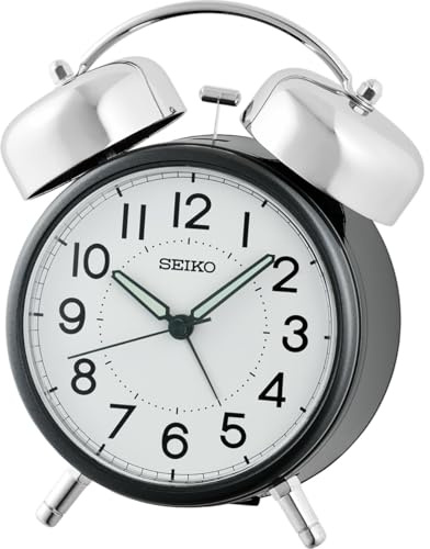 Seiko Clocks Wecker schwarz metallic