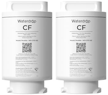 Waterdrop CF01 Filtri per Waterdrop Dispenser CT01, Confezione da 2 | Riduce Cloro, TDS e Calcare, Mantiene Minerali Essenziali, Capacità 300 L