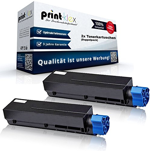2X Print-Klex Tonerkartuschen kompatibel für Oki MB 472 dnw MB 492 DN MB 562 dnw 45807102 45807106 45807111- Premium Quantum Serie