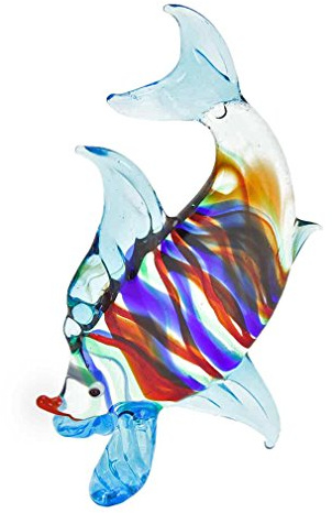 Glass Of Venice Glas Venedig Murano Glas Oval geformt gestreift