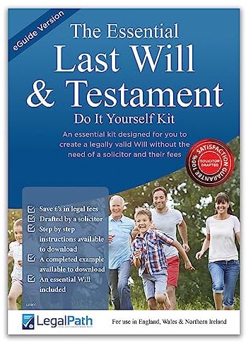 Essential Will Kit mit eGuide – Last Will und Testament (Do It Yourself Will Kit UK) – einfach zu vervollständigen und enthält herunterladbare umfassende Anleitung von LegalPath®