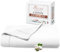 Pizuna Coton Peigné Drap Plat 2 Personnes 240x280 cm Blanc, 100% Coton Longue Tige 400 Fils Armure Satin Drap Plat de Luxe avec Ourlet élégant (Blanc)