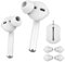 AhaStyle Silikon-Ohrstöpsel-Abdeckungen, 3 Paar, rutschfest, mit Silikon-Aufbewahrungshaken, kompatibel mit Apple AirPods 2 & 1 oder EarPods (3 Paar, klein, weiß)