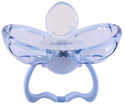 Schnuller für Babys Silikondaumen für Neugeborene automatischer Verschluss mit Schnuller (Flacher blauer Kopf)
