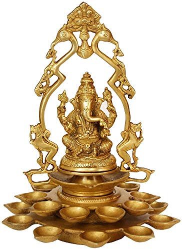 Ganesha Lamp - Brass Statue