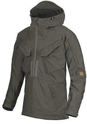 Helikon-Tex Bushcraft PILGRIM Anorak DuraCanvas Veste d'extérieur Noir, Taïga Green - 09, XXXL