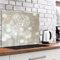 murando Glass Splashback for Kitchen Backsplash Cooker Protector Tempered Glass Decorative Wall Art Panel Heat Resistant Graphic 80x60 cm / 32x24 Flowers Dandelion Beige b-C-0557-aq-e