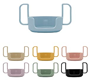 Design Letters Griff für Baby und Kinder Trinkglas in Tritan (hellblau) - BPA-frei, BPS-frei und EA-frei. Erleichtert dem Kind das Trinken des Glases, spülmaschinenfest, leicht, 20 g