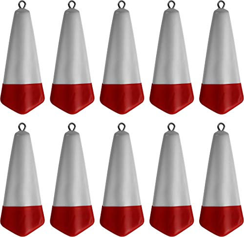 Storfisk fishing & more 5er oder 10er Set Heringsgewichte aus Eisen, mit Öse, für Heringspaternoster, gummiert, Gewicht:50 Gramm, Stück:10 Stück