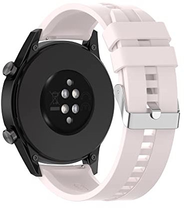 Vaporly UK Watch Strap Band for Huawei Watch 3/3 Pro/GT2 Pro/GT2e/GT2/GT 46mm/Galaxy Watch 3 45mm/46mm/Gear S3/Ticwatch Pro 3, 22mm Silicone Sports Gym Watch Strap (White)