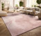 TT Home Teppich Wohnzimmer Kurzflor Anti-Rutsch Rückseite Einfarbiges Design Waschbar, Farbe: Rose, Größe:60x100 cm