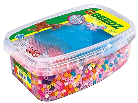 SES Creative 06311 Bügelperlen-Set Pferd und Schmetterling, 5000 Perlen für Kinder