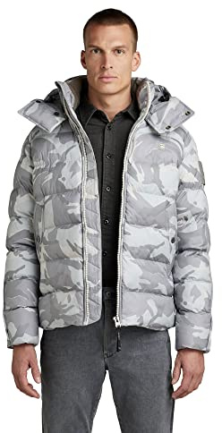 G-Star Para Hombre Chaqueta G-Whistler Padded Hooded, Multicolor (cool grey woodland camo D20100-C441-D436), M