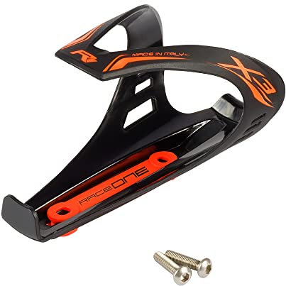P4B | Porte-bidon - vélo de Course, VTT, vélo | Presque incassable et Super léger | Porte-bidon pour Votre vélo | Porte-bidon vélo (Noir/Orange Fluo (Mat))