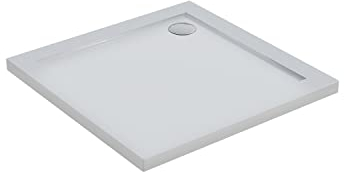 Piatto Doccia Acrilico Bianco Lucido Ultraslim Altezza 4cm Piletta Inclusa (70x70)