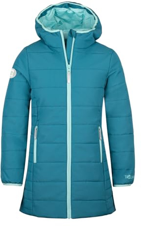 Trollkids Girls Stavanger Coat | Wasserabweisend und atmungsaktiv, Warme Wattierung, Angeschnittene Kapuze, Zwei Hüfttaschen