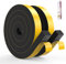 Miciler 4m Selbstklebend Schaumstoffband, 25mm(B) x20mm(D) Türdichtungen Selbstklebend für Anti-Kollision Schwarz (2 Rollen je 2m lang