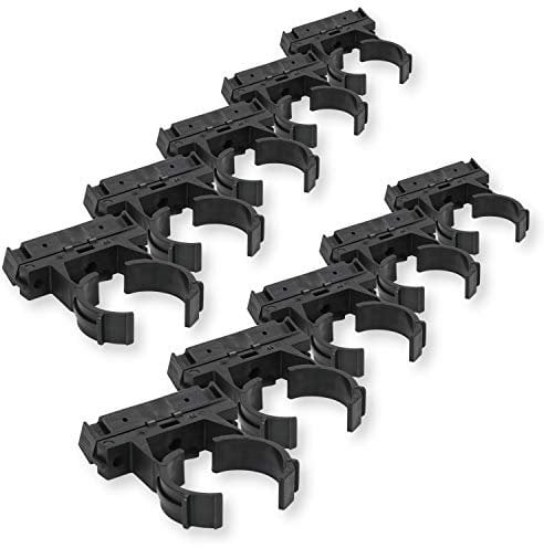 PVC Fitting Rohrschelle Ø 47-51mm Rohr-Clips Rohrklemme Rohrhalterung für PVC Rohr und PVC Schlauch, Qualität aus Europa, Menge: 10 Stück
