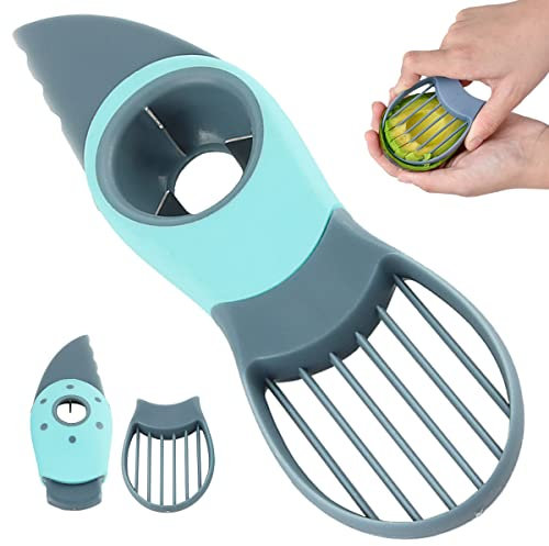 Taozoey Avocadoschneider, 3-In-1 Avocado Tool, Avocado Slicer Cutter, Avocado Obst Schneider, Küche Gadgets für Avocado, Kiwi und Mehr Obst(Blau)