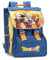 Franco Cosimo Panini Rucksack erweiterbar Rucksack Unisex – Kinder und Jugendliche (Packung mit 1 Stück), Blau/Orange 2, Taglia unica, Casual