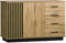 MINIO go for it - Kommode mit Schubladen und Türen Lamia, Sideboard 141cm Breit, Sideboard Wohnzimmer Möbel, Schlafzimmer, Kommode Schlafzimmer, Schubladenkommode, Wotan Eiche/Schwarz Matt