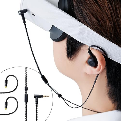 HiditionGaming VR Earphone Cable for Meta Oculus Quest 2 | MMCX Connector Detachable Replacement Wire for Shure SE215 315 535 846 UE900 Earbuds IEM