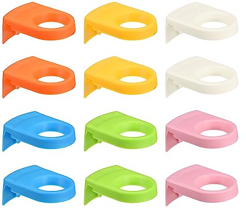 sourcing map 24Pcs Drink Clips Bottle Buckle Holders, Beer Cocktail Snap for Goblet Glasses