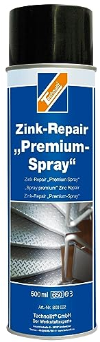TECHNOLIT Zink-Repair Premium-Spray 500ml, Verzinkung, zur Ausbesserung, Grundierung, Anstrich, Rostschutz, überlackierbar