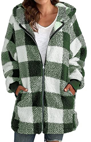 MJGkhiy Giacca Donna Invernale Peluche Casual Hoodie Sherpa Felpa Con Coperta Kimono Manica Lunga Fuzzy Maglioncino Calda Pullover Curvy Vestaglia Cardigan Teddy Outwear Con Tasche