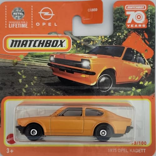 2023 Matchbox 1975 Opel Kadett Orange 73/100 (kurze Karte) HLC86