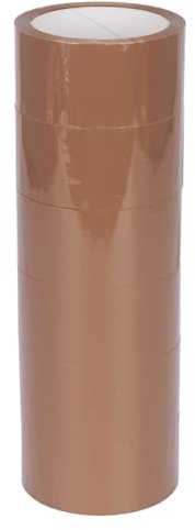 verpacking PP-Klebeband 50 mm x 66 m Braun [Ausführung, Farbe & Stückzahl wählbar] extra leise abrollend Packband 6 Rollen