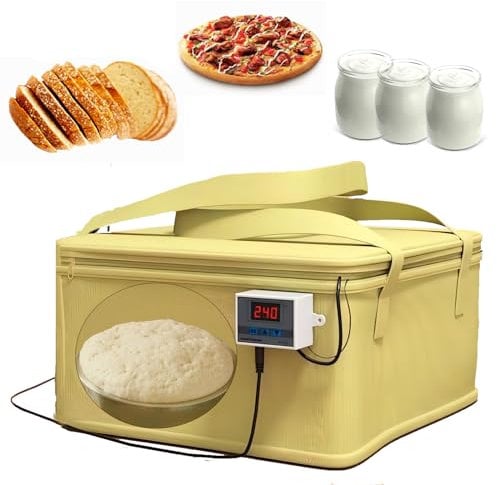 Molgayol Gärkörbchen Gärbox Sauerteig mit Heizung, Faltbare, Einstellbare Temperaturregelung, Teiggärset Brotgärset Gärkorb zum Brotbacken Set Joghurt, Natto und Handgemachter Seife