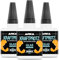 ARKA 3 x 50 g, colla istantanea in vetro extra forte, con punta anti-essiccazione, super liquida, impermeabile, colla trasparente per vetro