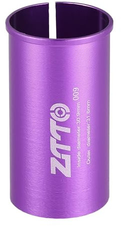 A ABSOPRO Bicycle Seat Post Adapter 30.9mm 1.22 ID 31.6mm 1.24 OD Purple