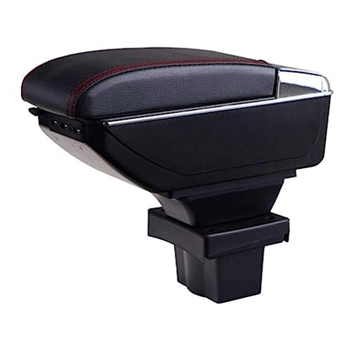 NINOMA Mode-Design Lagerung Zubehör Auto Armlehne Box Nachrüstung Innen Teile Aschenbecher USB Für Skoda Für Yeti Mk2 2005-2012 (Color : C3 Black White)