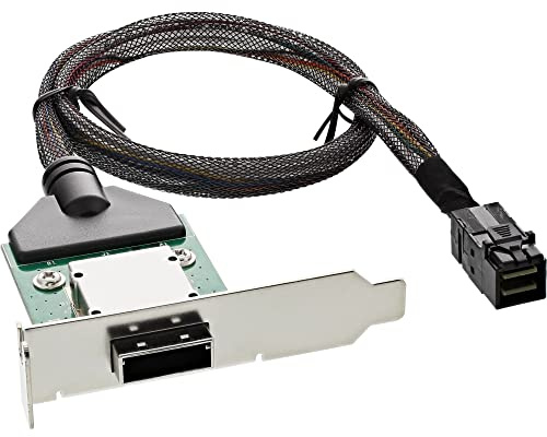 InLine® SAS HD LP PCI Slotblech m. Kabel, ext. SFF-8088 auf int. SFF-8643, 0,75m