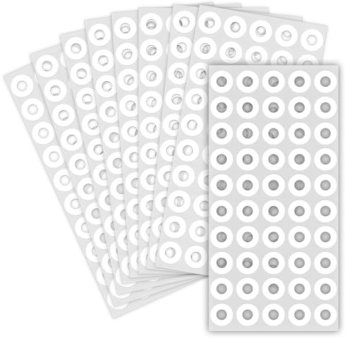 2500 Pcs White Hole Reinforcement Stickers, Round Self-Adhesive 0.25 Diameter Hole Labels for School Home Paper Sheet Binder