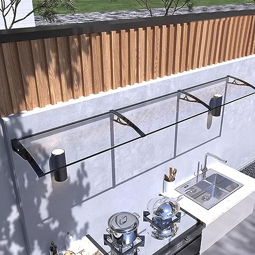 Türvordach Außentürvordächer Verandavordach Regenschutz für Außenfenster, UV-Schutz vor Regen und Schnee, Haustürvordach, Fenstermarkise, Terrassenveranda-Markise, modernes transparentes Pol