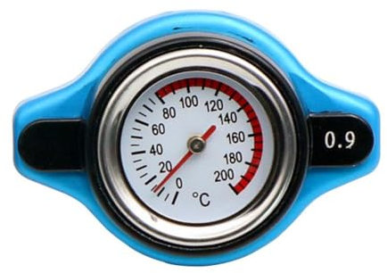 Thermost Kühler-Tankabdeckung, Wassertemperaturanzeige, 0,9 Bar, 1,1 Bar, 1,3 Bar oder Auto, großer Tankdeckel, Rennkopf, Auto-Messgerät, Kappen, Tankdeckel, Thermostat-Bar