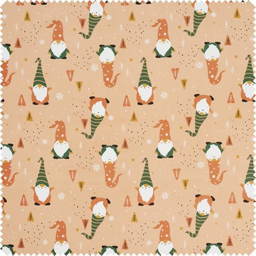 VBS Baumwoll-Stoff Wichtel, 150 cm breit, Meterware, Hochwertiger Stoff, ideal für Nähen, Basteln und Dekorieren