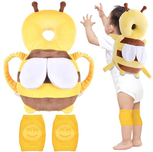 Coussinets de Protection de la Tête pour Bébés, Coussin Anti Chute bébé, Réglables Coussin de Sécurité de Sac à Dos, Convient aux Enfants qui Apprennent à Ramper et à Marcher