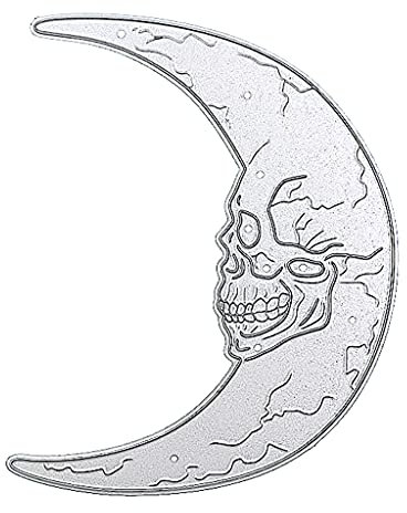 Yzdysg Halloween Totenkopf Mond geformt Bordüre Rahmen gestanzt Karbonstahl dekoratives Prägepapier für Handwerk Scrapbooking